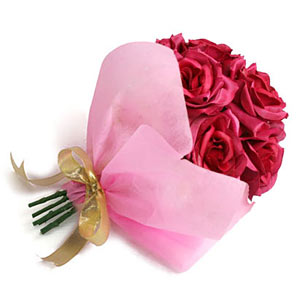 ブーケ　薔薇（バラ）　ピンク　25cm