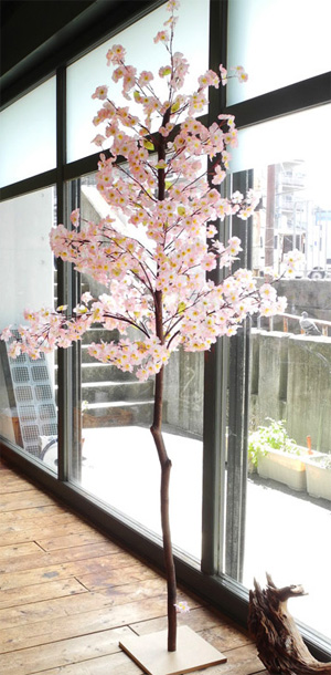 造花　立木スタンド　桜　240cm